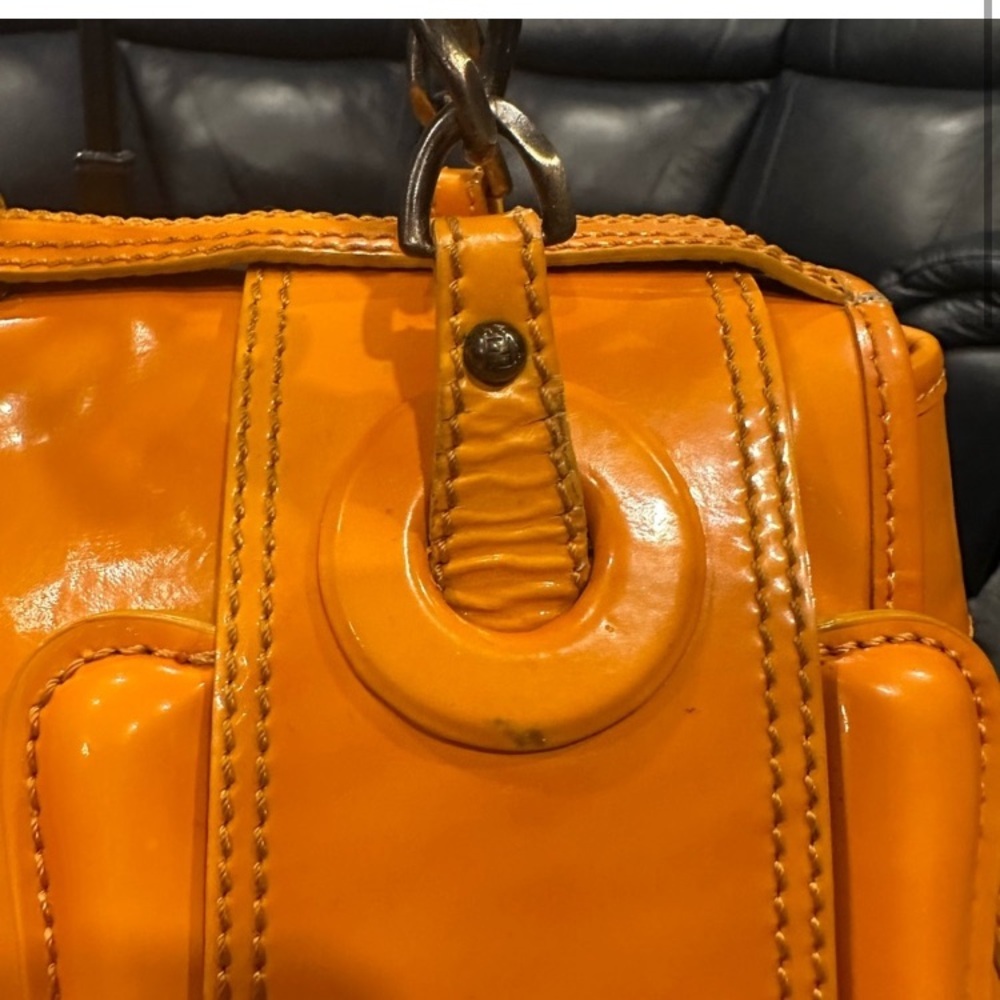 Fendi B. Bag Borsa Orange Women's Bag GUC Authentic - Picture 3 of 16